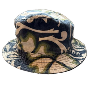 Vintage Disneyland Parks navy and green Mickey reversible bucket hat. O/S